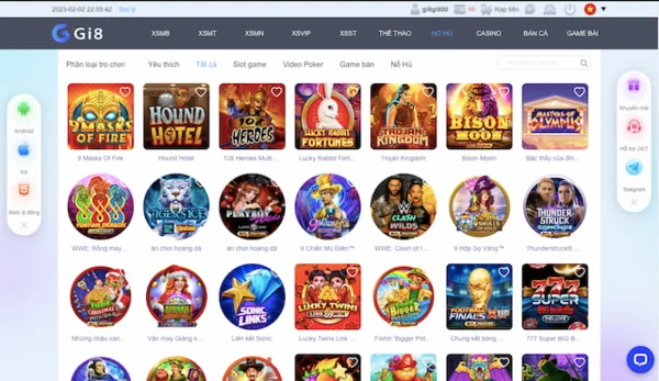 Gi8 mang tới cho người chơi bộ sưu tập slot game đa dạng