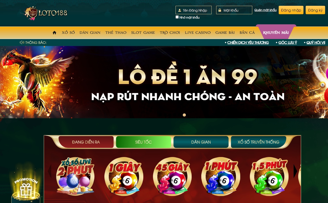 Đánh đề online 188 loto: Sân chơi lô đề được ưa chuộng