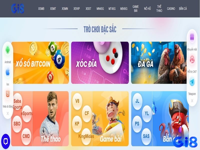 Kho game Gi8 có kho trò chơi hấp dẫn