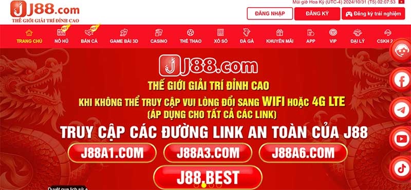 J88 – Nhà cái trực tuyến uy tín hàng đầu Châu Á hiện nay